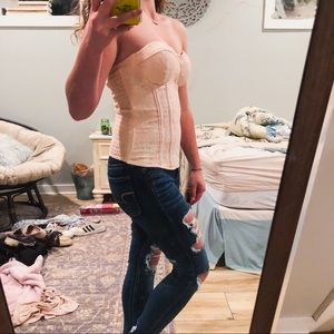 Pink corset style top